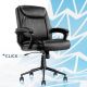 Click365 - Transform 1.0 Bonded Leather Desk Office Chair - Black