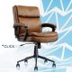 Click365 - Transform 2.0 Extra Comfort Ergonomic Mid-Back Desk Chair - Cognac