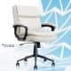 Click365 - Transform 2.0 Extra Comfort Ergonomic Mid-Back Desk Chair - White