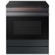 Samsung - Bespoke 6.3 Cu. Ft. Slide-In Electric Induction Range with Ambient Edge Lighting - Matte Black Steel