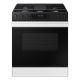 Samsung - Bespoke 6.0 Cu. Ft. Slide-In Gas Range with Air Fry - White Glass