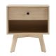 Walker Edison - Mid-Century Modern 1-Drawer Angle-Leg Nightstand - Coastal Oak