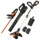 WORX - 20V Cordless Grass Trimmer, Hedge Trimmer, and Leaf Blower Combo Kit (2 x 2.0 Ah Batteries & 1 x Charger) - Black