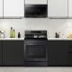 Samsung - 6.3 cu. ft. Freestanding Electric Convection+ Range with WiFi, No-Preheat Air Fry and Griddle - Black Stainless Steel