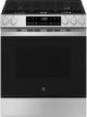 GE - 5.3 Cu. Ft. Slide In Gas Range with Steam Cleaning and Crisp Mode - Stainless Steel