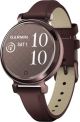 Garmin - Lily 2 Classic Smartwatch 34 mm Anodized Aluminum - Dark Bronze with Mulberry Leather Band