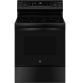GE - 5.3 Cu. Ft. Freestanding Electric Convection Range with Steam Cleaning and EasyWash Tray - Black