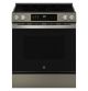 GE - 5.3 Cu. Ft. Slide-In Electric Convection Range with Steam Cleaning and EasyWash Oven Tray - Slate
