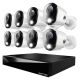 Night Owl - 12 Channel 8 Camera Indoor/Outdoor Wired 4K 2TB DVR Security System with 2-way Audio - Black/White