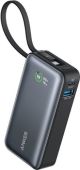 Anker - Nano Power Bank (30W, Built-In USB-C Cable) - Black