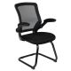 Alamont Home - Kale Contemporary Mesh Side Chair - Upholstered - Black Mesh