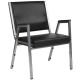 Alamont Home - Hercules Contemporary Vinyl Big & Tall Stack Chair - Black Vinyl