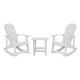 Alamont Home - Savannah Outdoor Rectangle Cottage Resin 3 Piece Patio Set - White