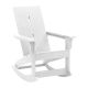 Alamont Home - Finn Modern 2-Slat Adirondack Poly Resin Rocking Chair for Indoor/Outdoor Use - White