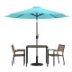 Alamont Home - Lark Outdoor Square Modern 5 Piece Patio Set - Teal