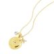 InvisaWear - Smart Jewelry - Personal Safety Device - Star Burst Charm Necklace - 911 and ADT Features - Gold