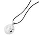 InvisaWear - Silver Charm Leather Necklace - Black