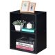 Costway - 2 Tier Open Shelf Night Stand End Table Sofa Side Storage Display Furni - Black