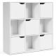 Costway - 9 Cube Bookcase Cabinet Wood Bookcase Storage Shelves Room Divider Organization - White