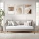 Martha Stewart - Neely Wooden Twin Size Platform Daybed with Spindles and Wood Slat Foundation in Gray - Gray