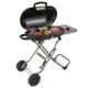 Costway - Portable Propane Grill Folding Gas Grill Griddle with Wheels & Side Shelf - Black