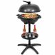 Costway - Outdoor Electric BBQ Grill 1350W Non-stick 4 Temperature Setting Black - Black