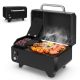 Costway - 8-in-1 Portable Pellet Grill with Digital Control Meat Probe Detachable Ash Pan Black - Black
