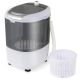 Costway - Portable Mini Counter Top Washing Machine 5.5 lb. Spin Basket Laundry - Grey and White
