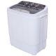 Costway - Compact Mini Twin Tub 8 lb. Washing Machine - White and Grey COST01955