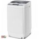 Costway - Portable Compact Washing Machine 1.3 Cu. Ft. Spin Washer Drain Pump 8 Water Level - Gray