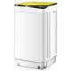 Costway - Full-Automatic Washing Machine 7.7 lb. Washer/Spinner Germicidal UV Light Yellow - White and Yellow
