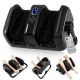 Costway - Foot & Calf Massager Deep Kneading Shiatsu Massager Machine with Heat Black - Black