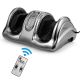 Costway - Shiatsu Foot Massager Kneading and Rolling Leg Calf Ankle with Remote Gray - Gray