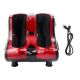 Costway - Shiatsu Kneading Rolling Vibration Heating Foot Calf Leg Massager - Red + Black