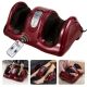 Costway - Shiatsu Foot Massager Kneading and Rolling Leg Calf Ankle with Remote Burgundy - Burgundy + Black
