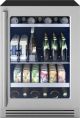 Zephyr - Presrv Pro 24 in. 7-Bottle and 88-Can Single Zone Beverage Cooler - Stainless Steel/Glass