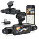 Rexing - Rexing2K Front + 1080p*3 4CH Dash Cam, WiFi, GPS, Loop Recording, Parking Mode, G-Sensor - Black
