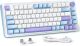 REDRAGON - Wireless Mechanical Gaming Keyboard with Gasket Mounted, RGB Backlit 81 Keys, 75% Layout, Hot-Swappable - Purple/White/Blue