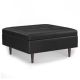 Simpli Home - Shay Mid Century Large Square Coffee Table Storage Ottoman - Distressed Black
