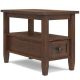 Simpli Home - Warm Shaker Narrow Side Table - Distressed Charcoal Brown