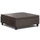 Simpli Home - Harrison Large Square Coffee Table Storage Ottoman - Distressed Brown