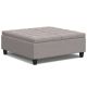 Simpli Home - Harrison Large Square Coffee Table Storage Ottoman - Cloud Grey