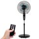 Costway 16'' Adjustable Oscillating Pedestal Fan Dual Blades with Remote Control - Black