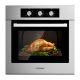Costway 24'' Single Wall Oven 2.47Cu.ft Built-in Electric Oven 2300W w/ 5 Cooking Modes - Silver + Black