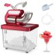 Costway 660 lb/H Commercial Ice Crusher with Dual Blades Safety On/Off Switch for Home - Red