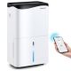 Costway 100-Pint Dehumidifier for Home & Basements w/ Smart App& Alexa Control - White