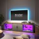 Bestier LED Entertainment Center for Living Rooms Fits TVs up to 75 Inches USBBYCZ-T108I-BLK