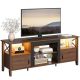Bestier Farmhouse LED TV Stand with Cabinet for Gaming Entertainment Fits TVs up to 70inhc USBBYCZ-L103216P-ANCA