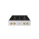 ZLINE 30 in. Autograph Paramount Gas Rangetop in DuraSnow Steel w/ Gold Accents (SRTSZ-30-G)