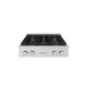 ZLINE 30 in. Paramount Gas Rangetop with 4 Brass Burners in DuraSnow Stainless Steel (SRTS-BR-30)